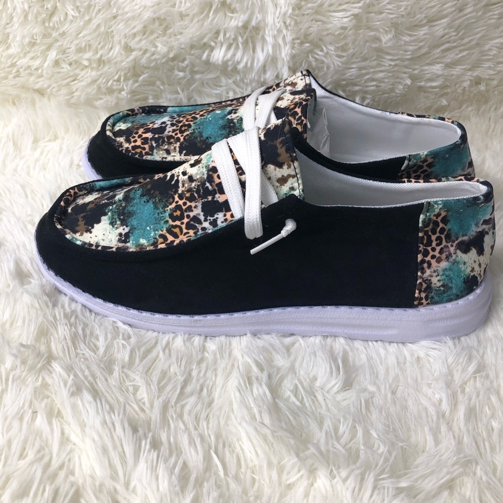 🐆🩵Women's Multicolor Animal Casual Shoes 42 US women’s 10 NWOT 🩵🐆 - Picture 9 of 16